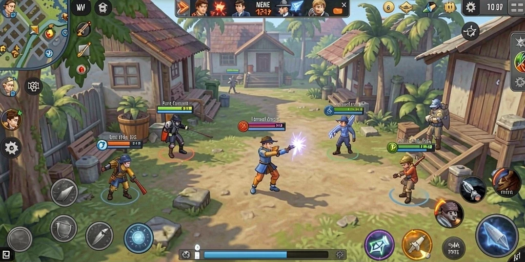 Menunjukkan fitur multiplayer yang memungkinkan interaksi antar pemain.