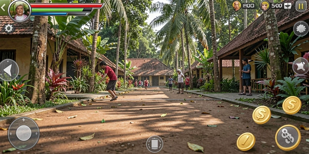 Fitur multiplayer yang memungkinkan bermain bersama teman.
