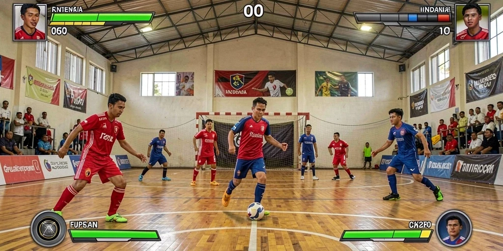 Screenshot aksi seru dalam permainan.