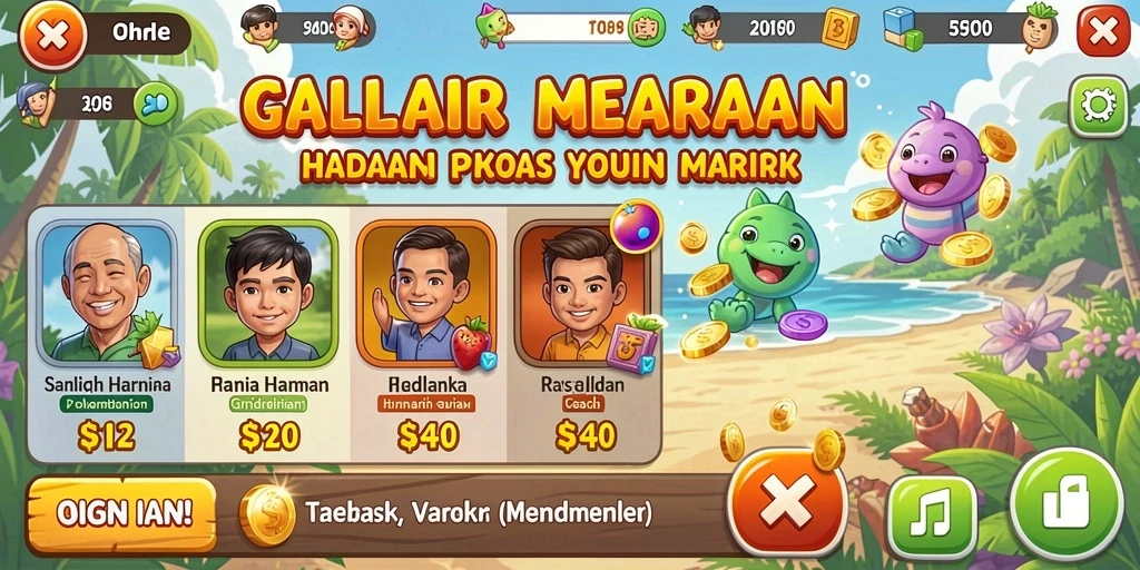 Karakter menarik yang membuat permainan lebih hidup.